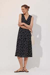 Cortefiel Print flared dress