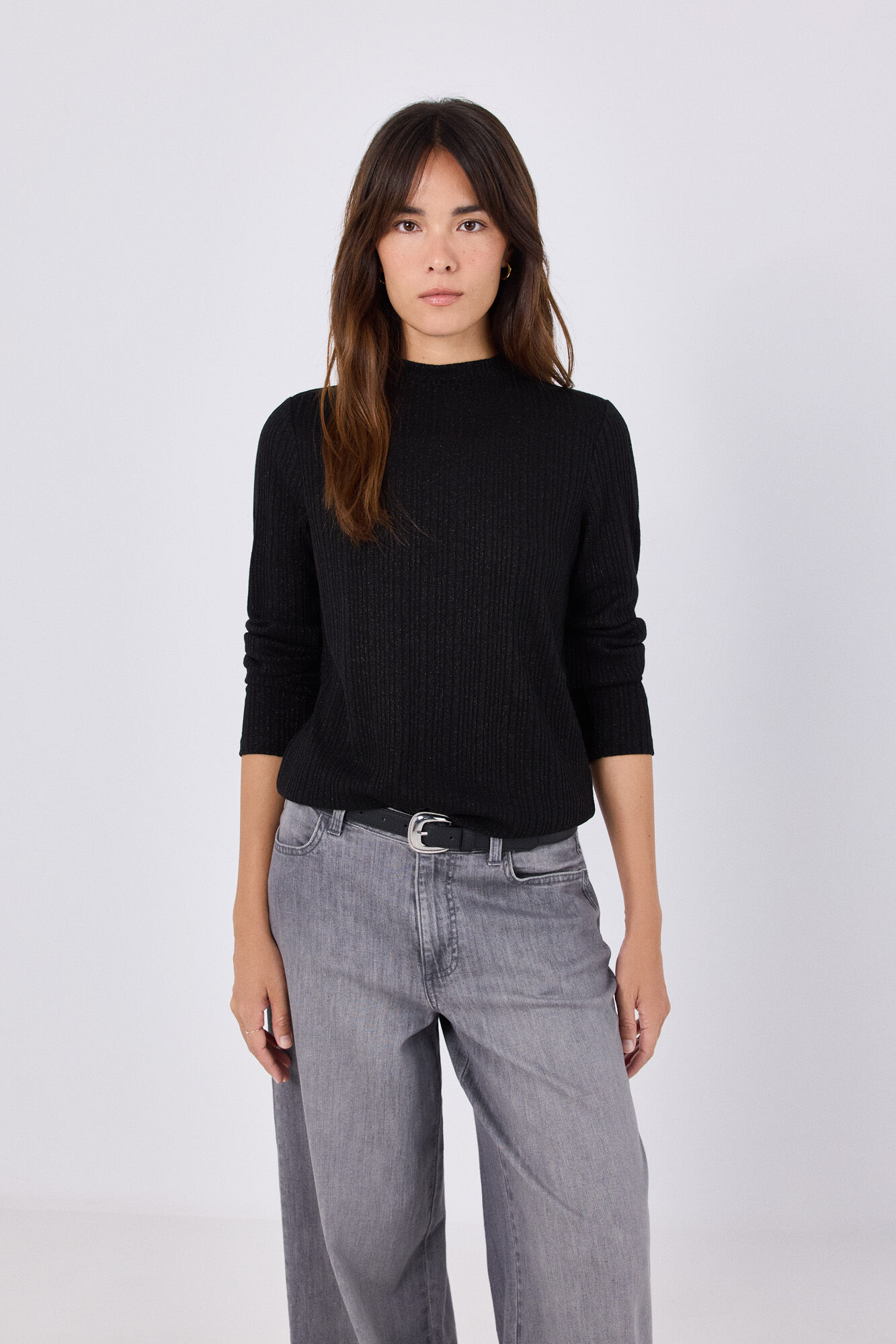 Cortefiel Lurex knit top
