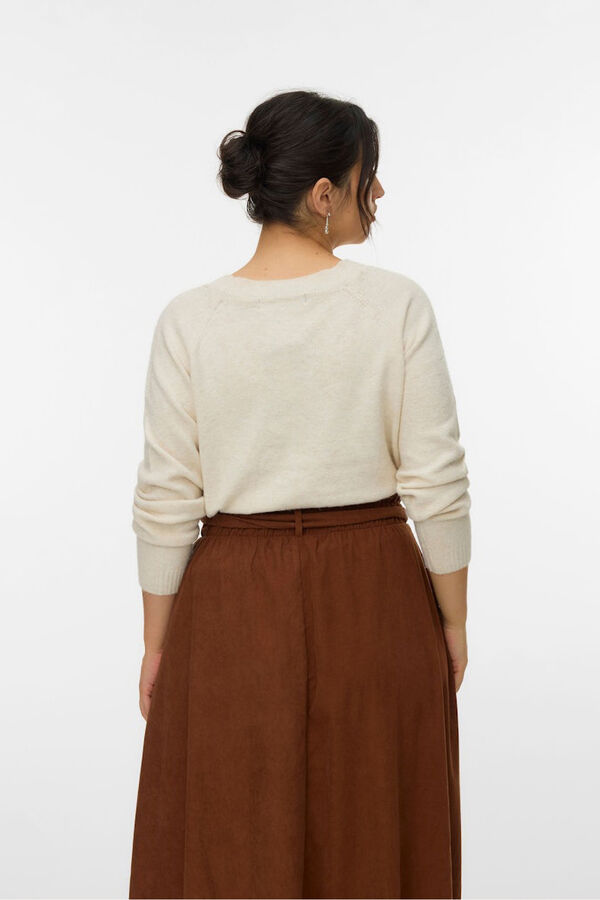 Vero Moda Curve Camisola grande de gola redonda  Tostado
