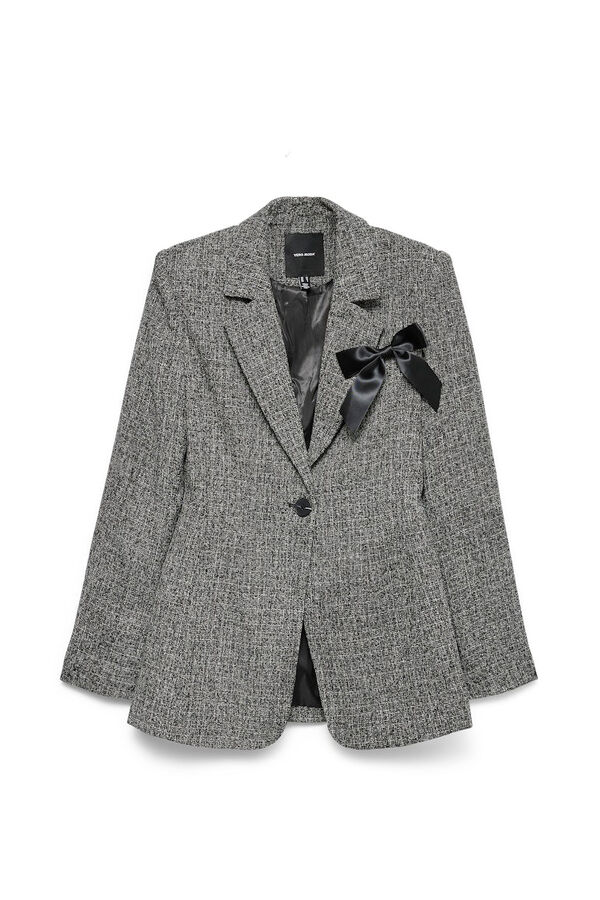 Vero Moda Blazer longo com efeito marmorizado Preto