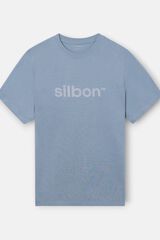 Silbon T-shirt Silbon com flock Azul