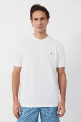 Cortefiel Piqu&eacute; basic T-shirt White