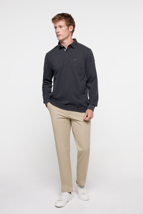 Privata Casual polo shirt Grey