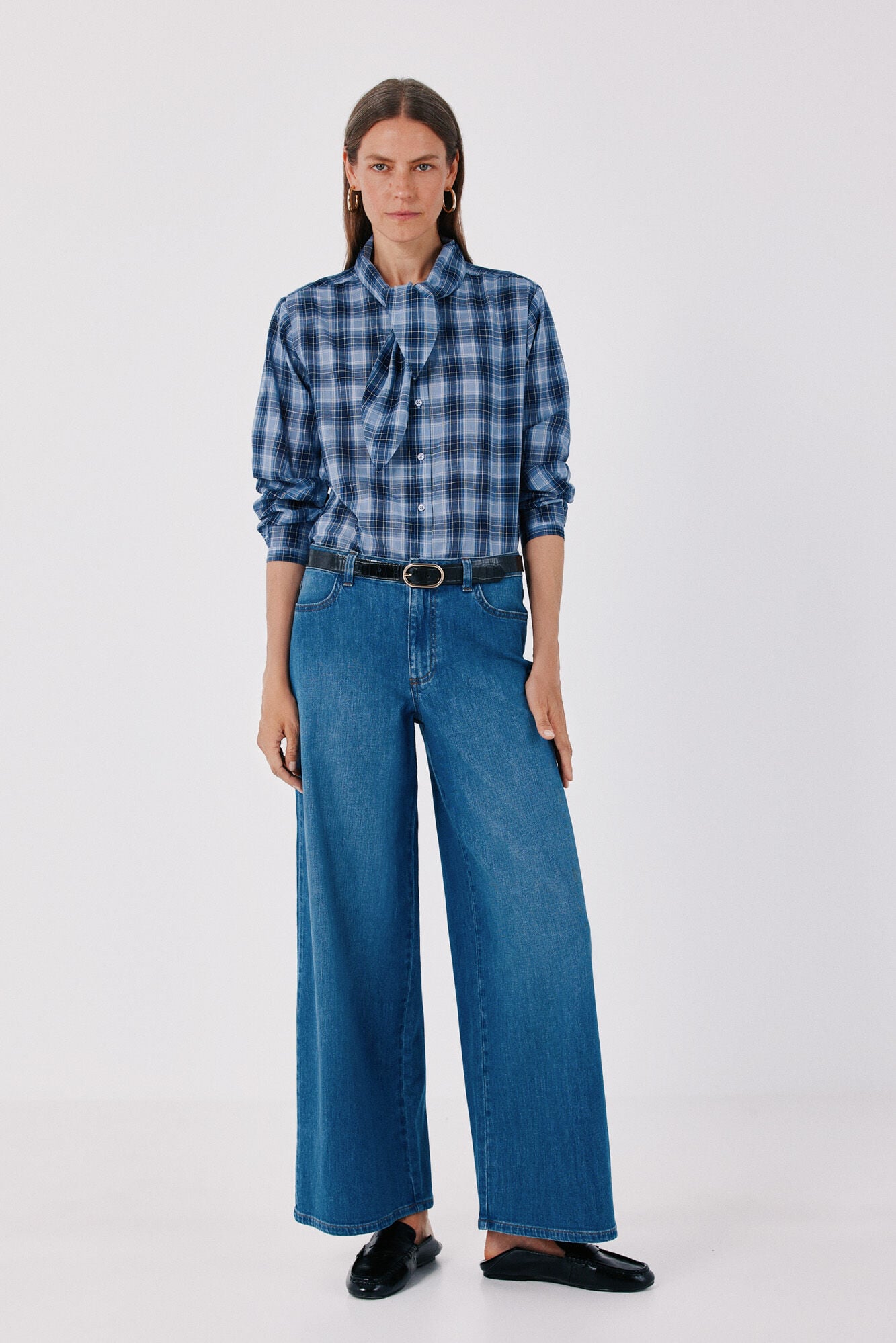 Cortefiel Long palazzo jeans