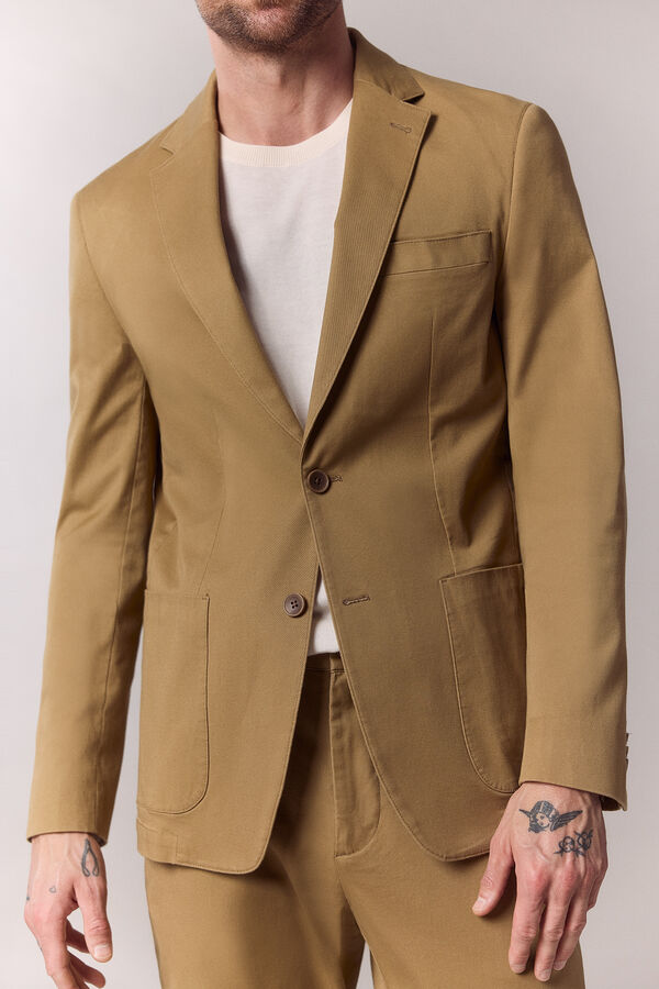 OOTO Cotton coordinating blazer Camel