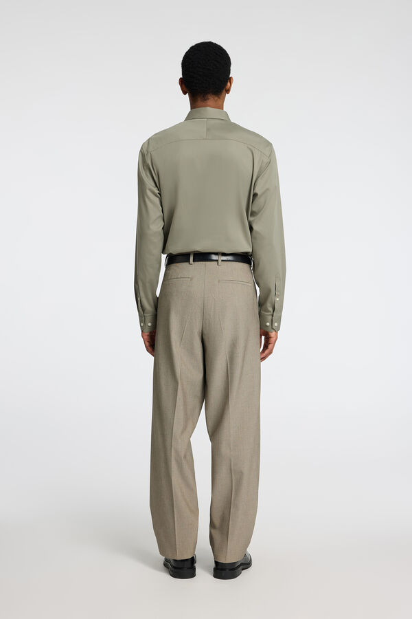 Selected Camisa social slim fit Cinzento