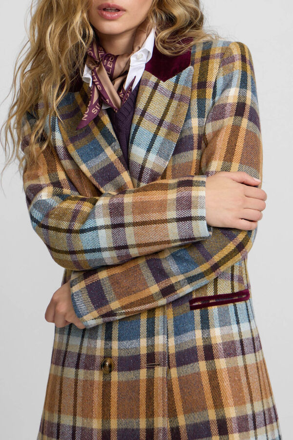 Silbon Casaco sobretudo cruzado Castanho