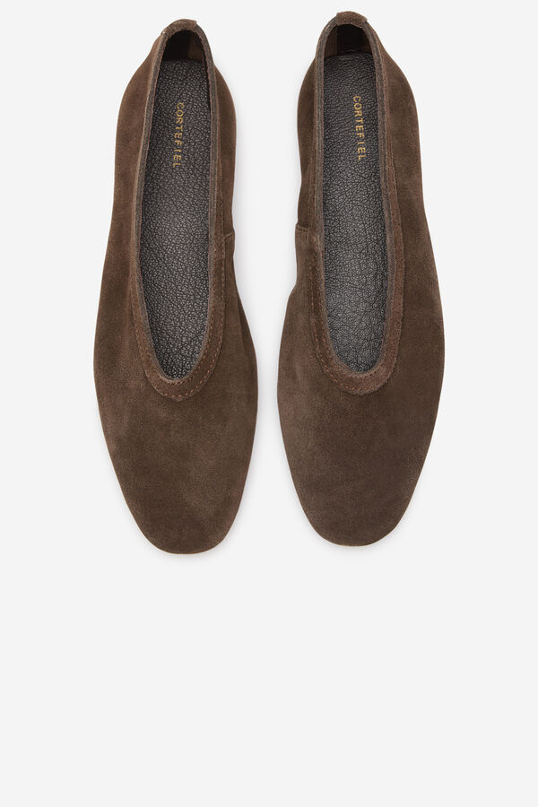 Cortefiel Ballerina leather Dark brown