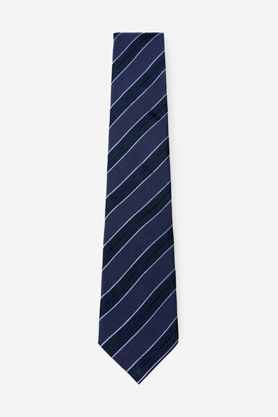 Cortefiel Natural silk tie Navy