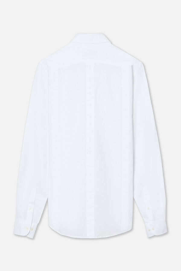 Cortefiel Silbon soft casual guayabera shirt White