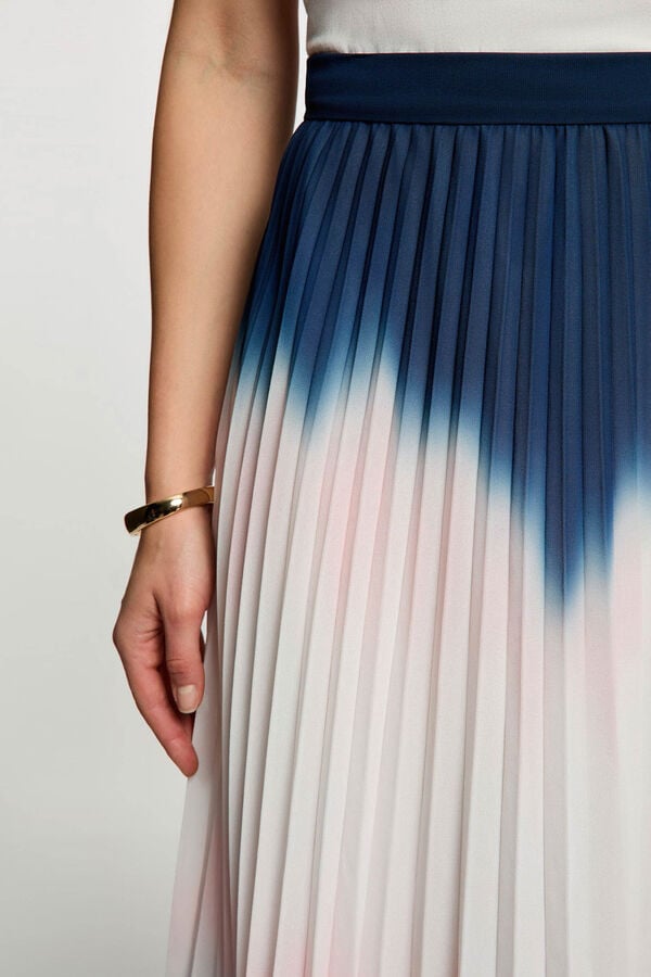 Morgan Pleated long skirt Multicolour