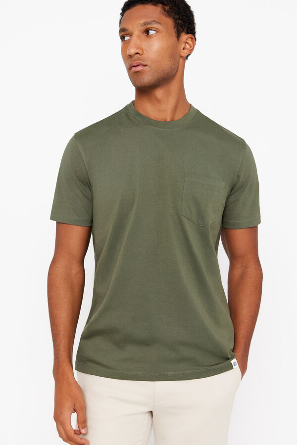 Cortefiel T-shirt básica bolso Verde