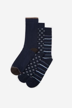 Cortefiel 3-pack socks Navy