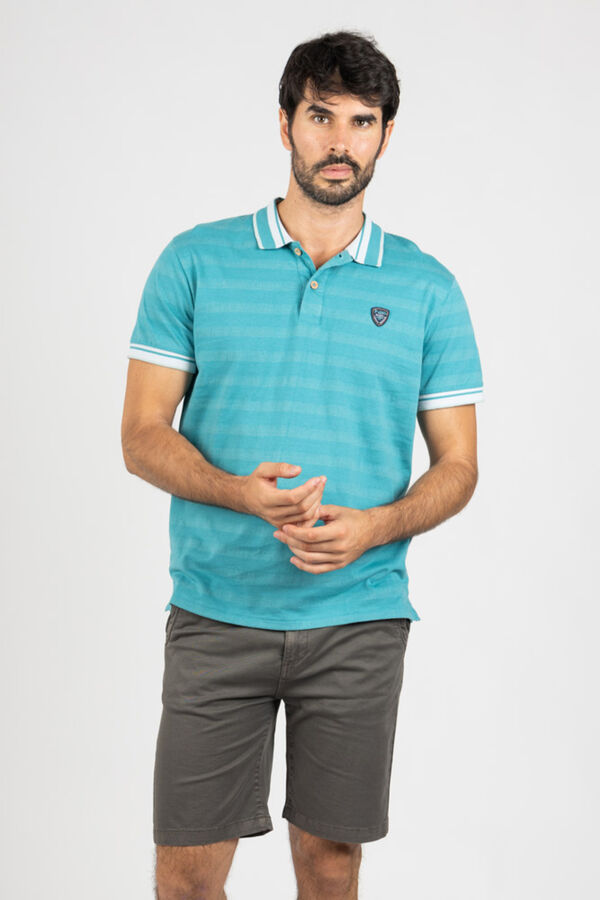 Privata Short sleeve polo shirt Printed turquoise