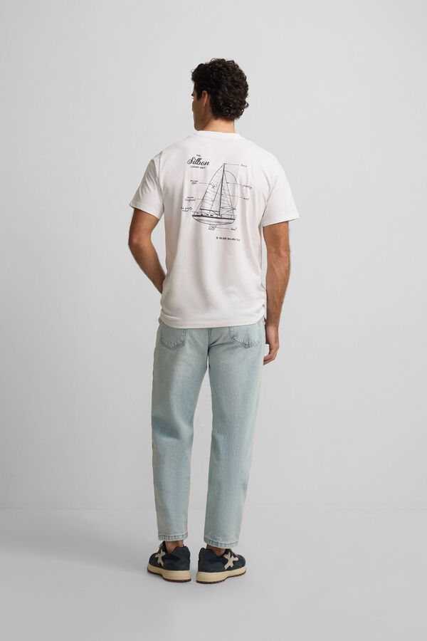 Silbon T-shirt luxury boat Branco