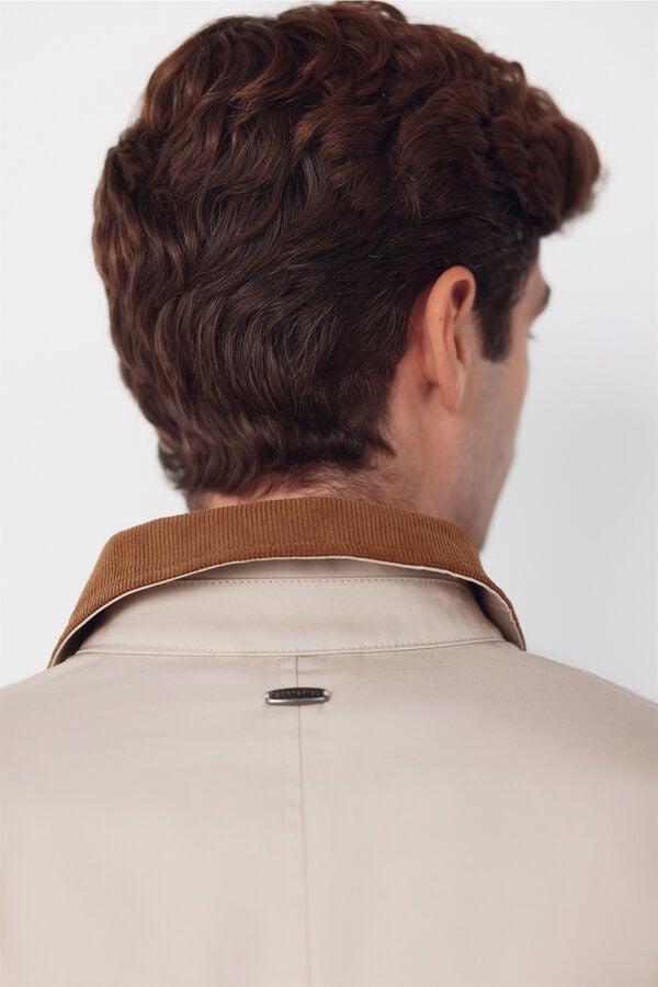 Cortefiel Jacket with combined neck Beige