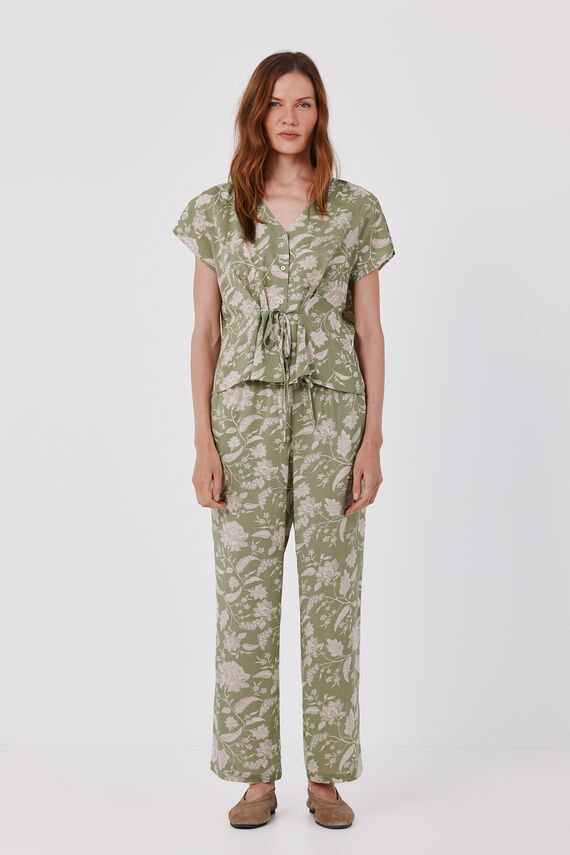 Pantalón fluido estampado