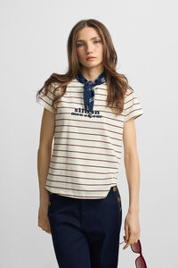 Silbon T-shirt mulher com aplica&ccedil;&atilde;o silbon bandana