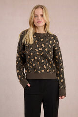 Molly Bracken Camisola de manga comprida com estampado animal Multicolorido