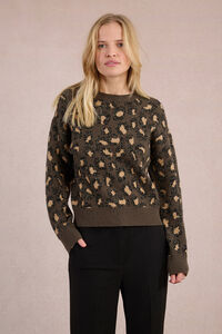 Molly Bracken Camisola de manga comprida com estampado animal