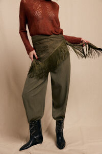 Slowlove Pantalón de pinzas rastrero