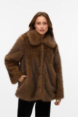 Vero Moda Sobretudo de pele  Castanho