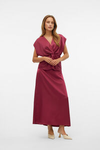 Vero Moda Saia midi em tecido cetim