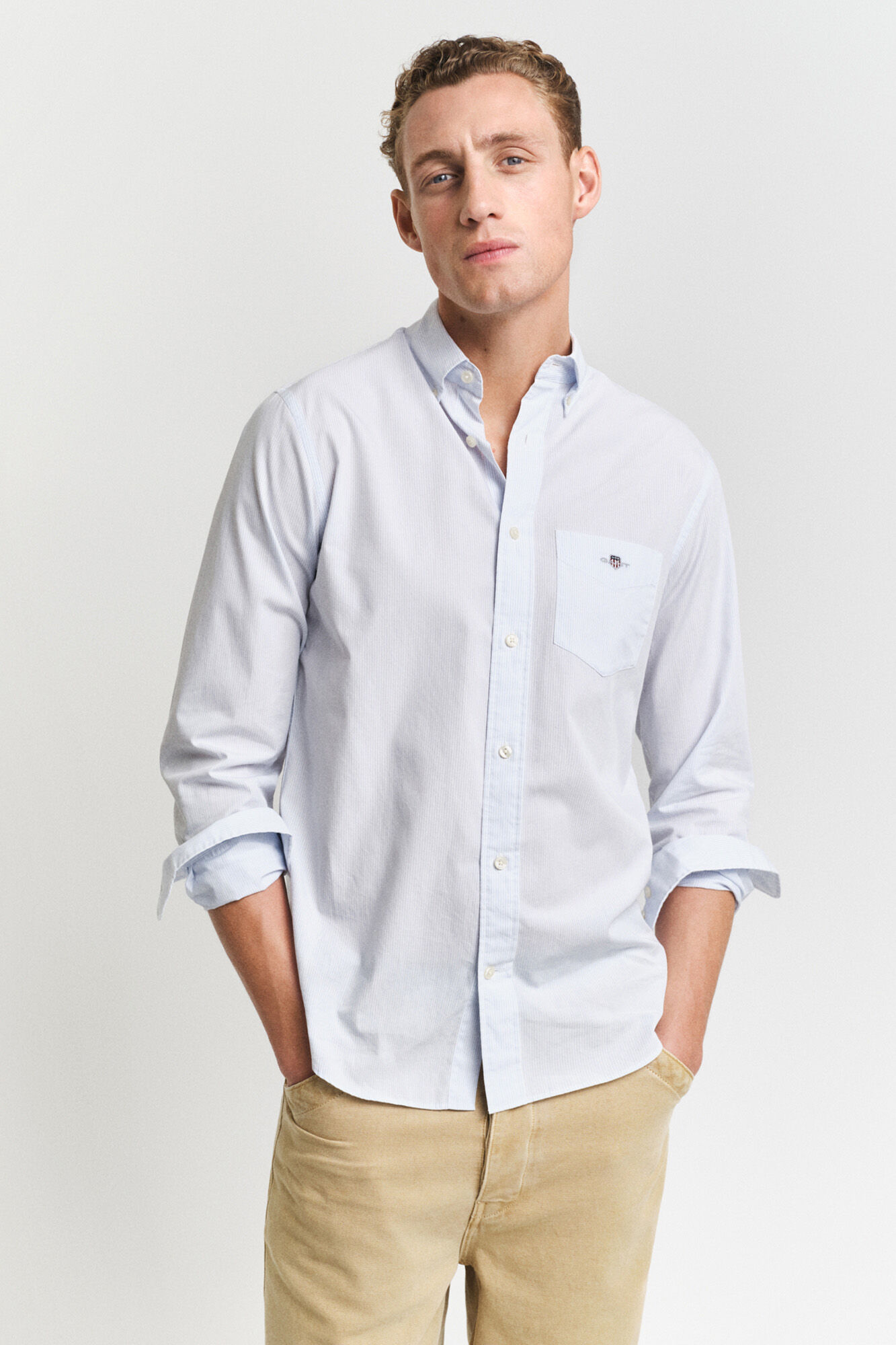 Gant Camisa cl&aacute;sica a rayas finas Regular Fit