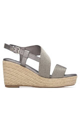 XTI Metallic jute wedge sandal Grey