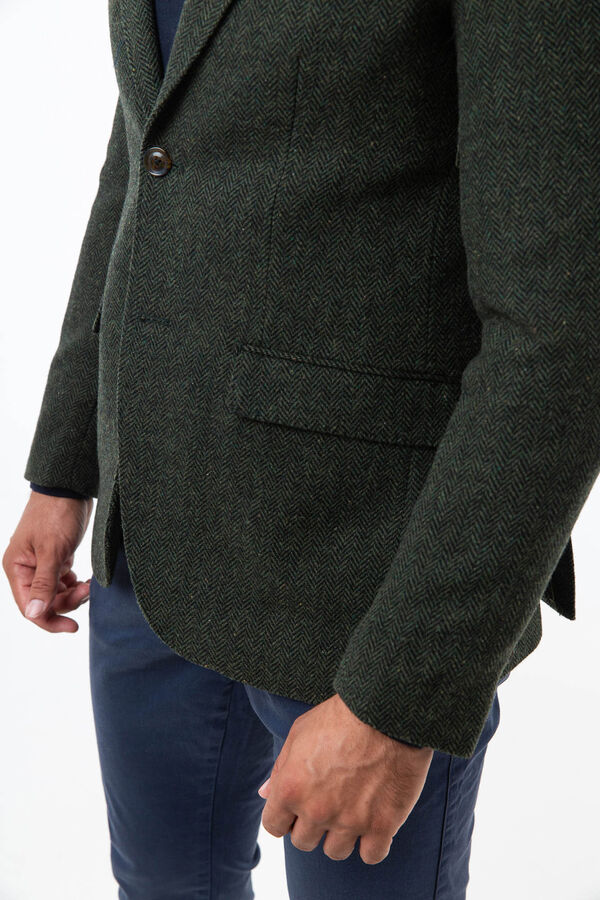 Williot Jaqueta de l&atilde; espiga Verde