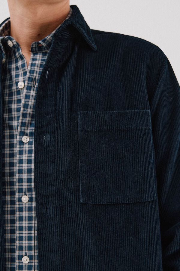 Cortefiel Sobrecamisa bombazina Azul
