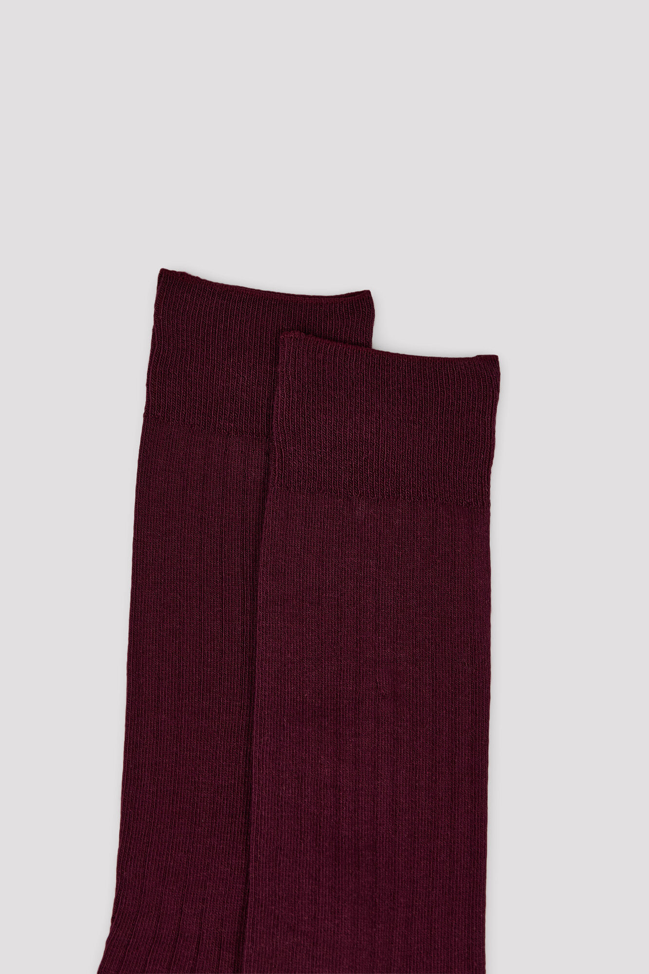 Cortefiel Plain ribbed crew sock