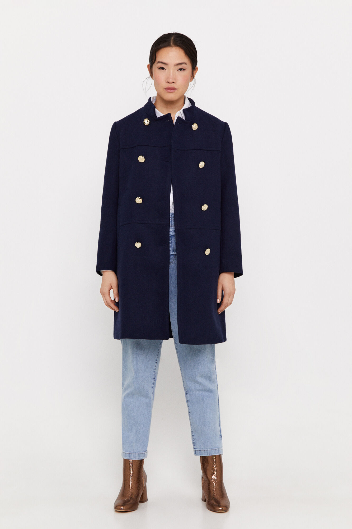 Military coat zara sales