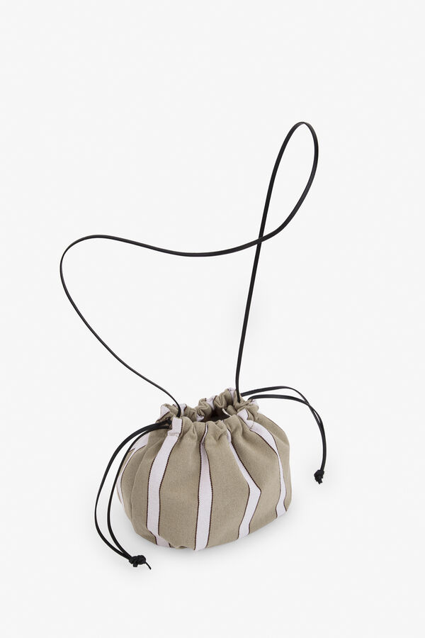 Zubi Bucket bag riscas Tostado