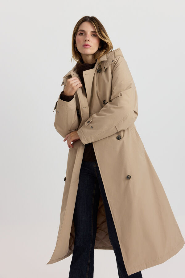 Vero Moda Sobretudo acolchoado comprido Castanho