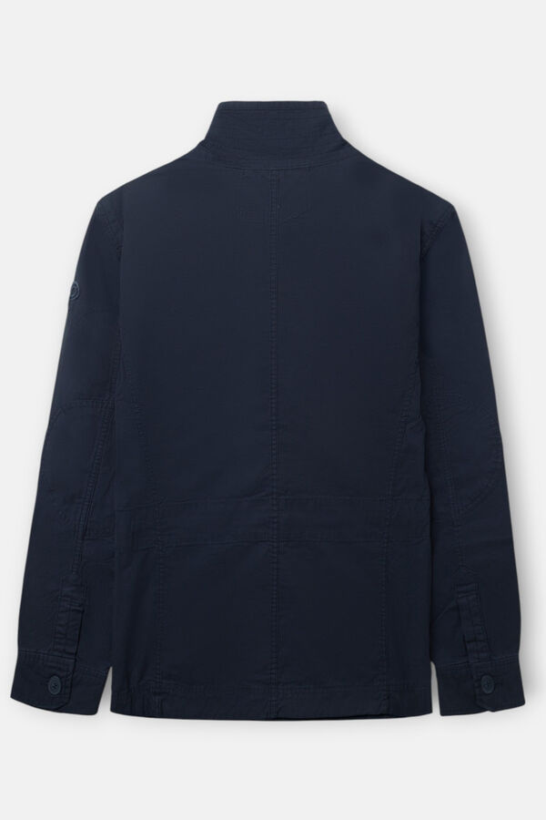 Silbon Casaco militar com manchas tingidas Azul