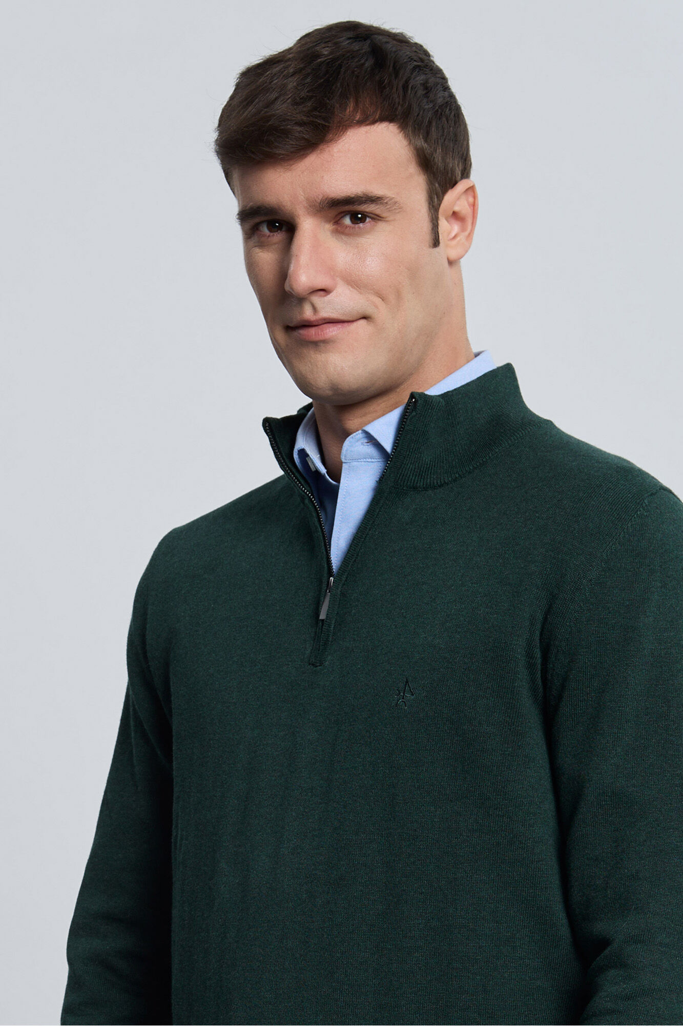 Valecuatro Jersey media cremallera verde