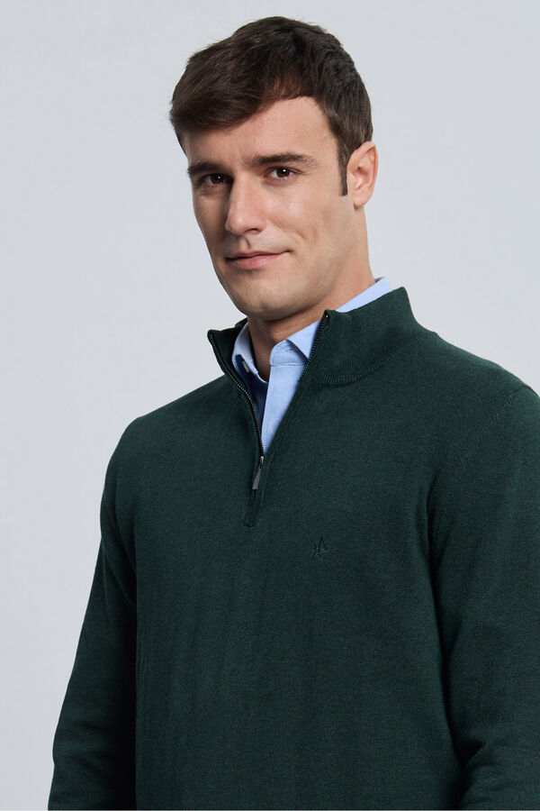 Valecuatro Camisola verde com meia fecho-&eacute;clair Verde