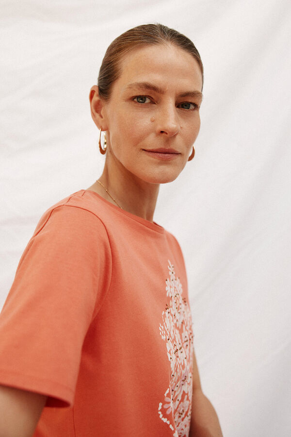 Cortefiel Positional print t-shirt Multicolour