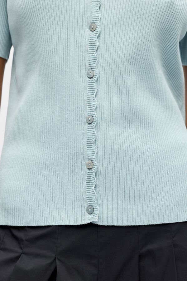 Object Top de malha de manga curta Azul