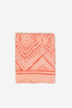 Cortefiel Eco-friendly ethnic print scarf Orange