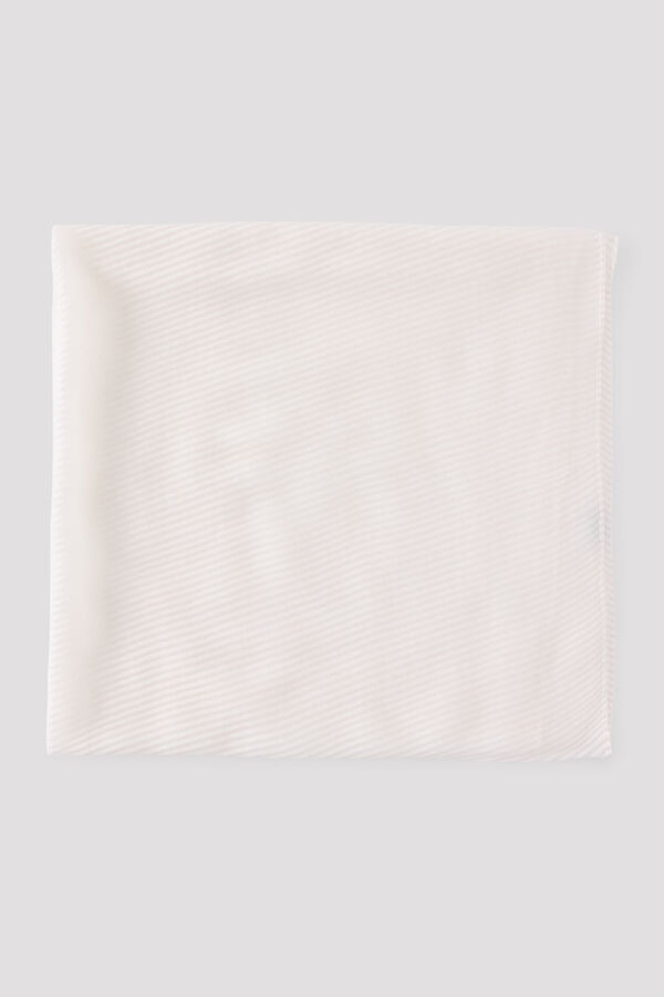 Cortefiel Pleated glitter scarf Ivory