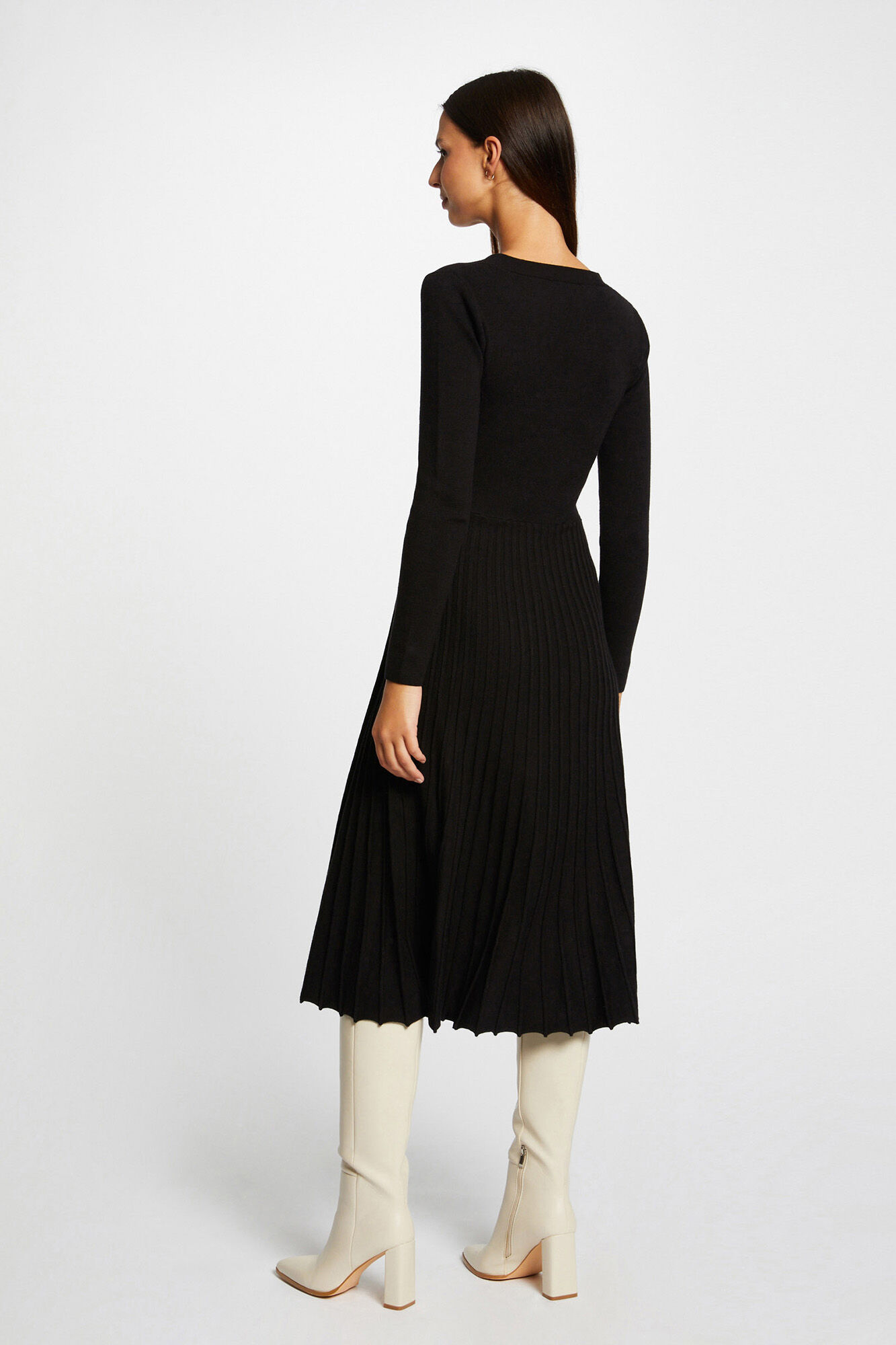 Black jersey skater top dress