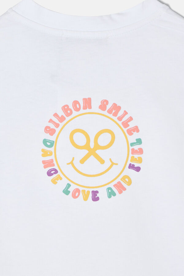 Silbon Camiseta smile colores Blanco