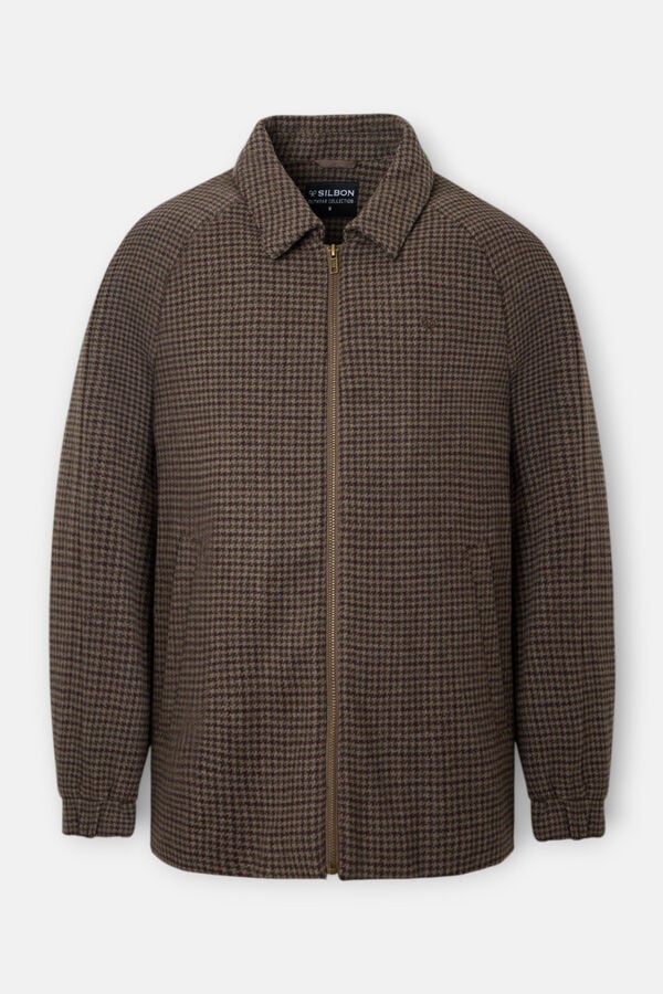 Silbon Blusão pied-de-poule Castanho