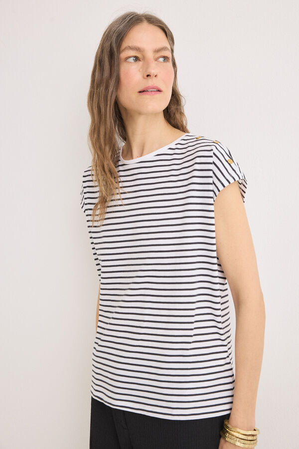 Cortefiel Camisola básica botões Impressão