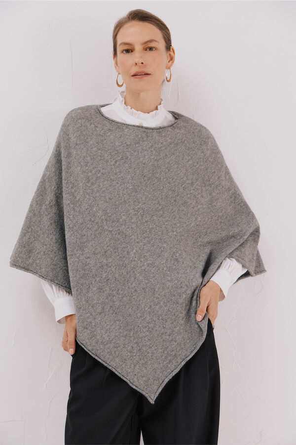 Cortefiel Soft touch poncho Grey