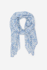 Cortefiel Floral scarf Printed blue