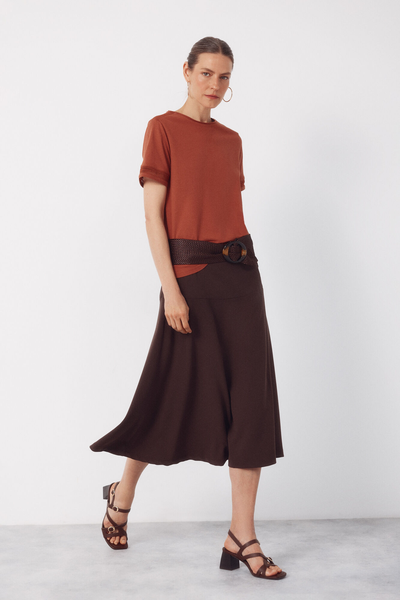 Cortefiel Hemstitch detail t-shirt