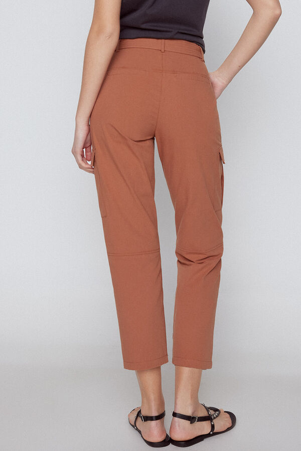Cortefiel Straight-cut cargo trousers Orange